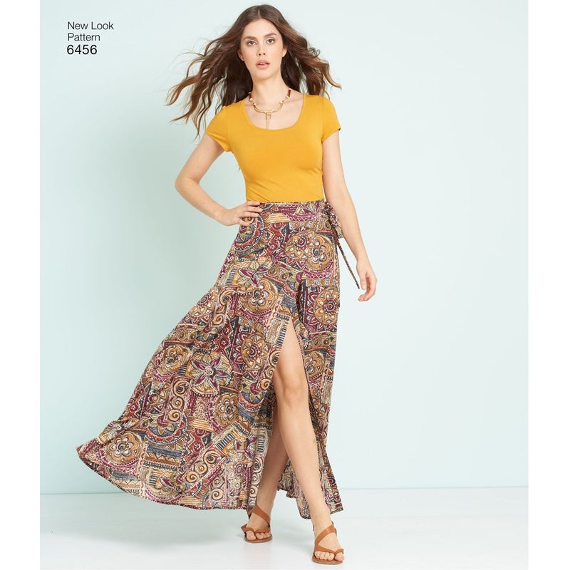 NEW LOOK Patterns Misses' Easy Wrap Skirts in Four Lengths A (6-8-10-12-14-16-18) 6456 - Image 3